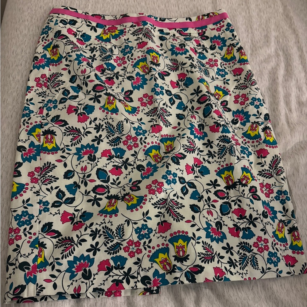 Boden Multicolor Floral Pencil Skirt